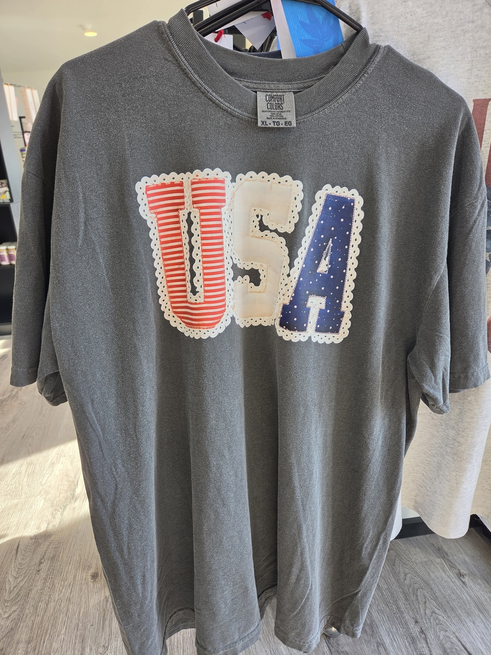 Comfort Colors Charcoal USA Graphic Short-Sleeve Tee